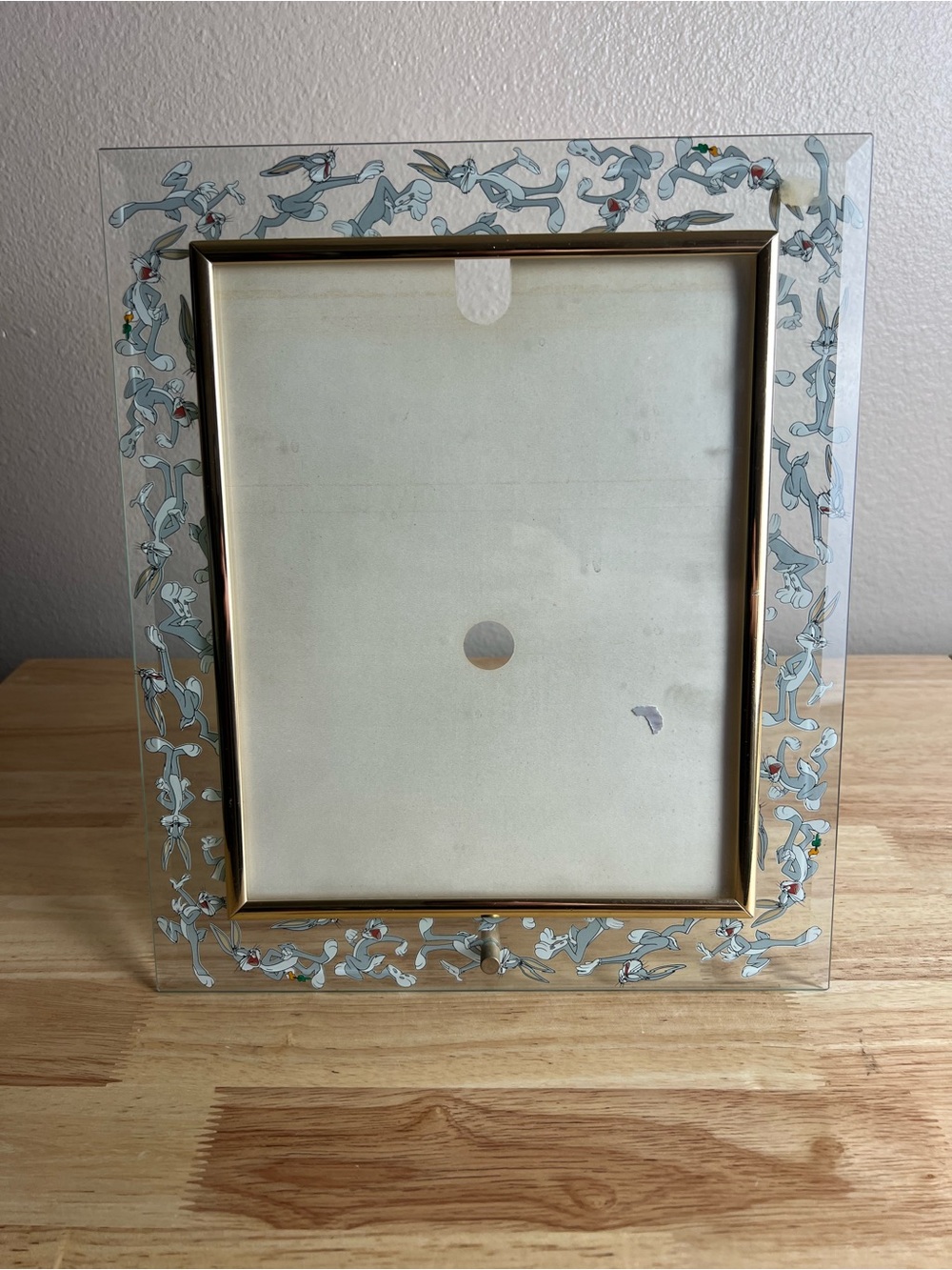 Vintage Bugs Bunny Looney Tunes Glass Picture Frame